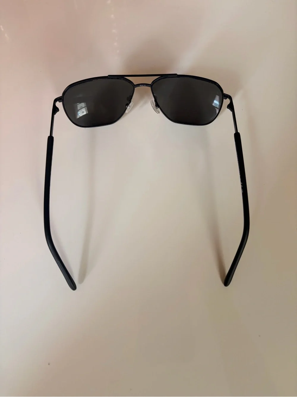 Armani Exchange Matte Black Aviator Sunglasses with Dark Lenses